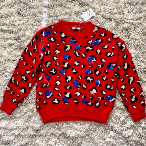 red cheetah sweater